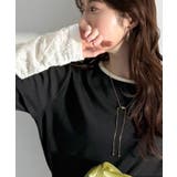 袖先にジャガード咲く♪春、大本命の一着。ふくれジャガード切り替えリブトップス (… | Classical Elf  | 詳細画像13 