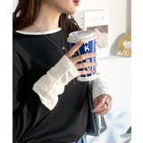 ブラック | 袖先にジャガード咲く♪春、大本命の一着。ふくれジャガード切り替えリブトップス (… | Classical Elf 