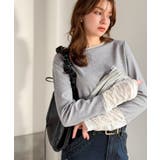 袖先にジャガード咲く♪春、大本命の一着。ふくれジャガード切り替えリブトップス (… | Classical Elf  | 詳細画像24 