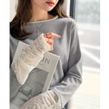 グレー | 袖先にジャガード咲く♪春、大本命の一着。ふくれジャガード切り替えリブトップス (… | Classical Elf 