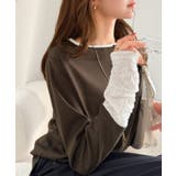 袖先にジャガード咲く♪春、大本命の一着。ふくれジャガード切り替えリブトップス (… | Classical Elf  | 詳細画像30 