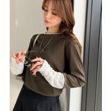 袖先にジャガード咲く♪春、大本命の一着。ふくれジャガード切り替えリブトップス (… | Classical Elf  | 詳細画像32 