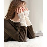 袖先にジャガード咲く♪春、大本命の一着。ふくれジャガード切り替えリブトップス (… | Classical Elf  | 詳細画像34 