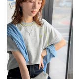 杢グレー | 垢抜け配色で大人の抜け感プラス。胸刺繍ラグラン配色ステッチミニ裏毛TEE | Classical Elf 