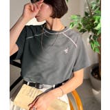 垢抜け配色で大人の抜け感プラス。胸刺繍ラグラン配色ステッチミニ裏毛TEE | Classical Elf  | 詳細画像20 