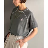 垢抜け配色で大人の抜け感プラス。胸刺繍ラグラン配色ステッチミニ裏毛TEE | Classical Elf  | 詳細画像21 