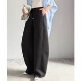 ブラック | 頑張らないのに、こなれ見え。ダンボール素材カーブスウェットパンツ | Classical Elf 