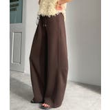 ブラウン | 頑張らないのに、こなれ見え。ダンボール素材カーブスウェットパンツ | Classical Elf 