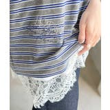 グレーボーダー | レトロ可愛いスタイルに。綿100%とび刺繍ポロシャツ(半袖) | Classical Elf