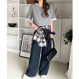 異素材と配色で上品に華やぐ。ふくれジャガード×リブの大人可愛いハーフスリーブトッ… | Classical Elf  | 詳細画像28 