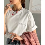 オフホワイト | 大人可愛い推しアピール♪シルエット箔プリントTシャツ | Classical Elf