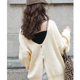 ヘルシーな肌見せで上品さを演出♪2way仕様の万能深Uニットカーディガン | Classical Elf  | 詳細画像7 