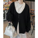 ヘルシーな肌見せで上品さを演出♪2way仕様の万能深Uニットカーディガン | Classical Elf  | 詳細画像19 