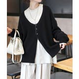 ヘルシーな肌見せで上品さを演出♪2way仕様の万能深Uニットカーディガン | Classical Elf  | 詳細画像20 