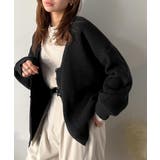 ヘルシーな肌見せで上品さを演出♪2way仕様の万能深Uニットカーディガン | Classical Elf  | 詳細画像25 