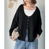 ヘルシーな肌見せで上品さを演出♪2way仕様の万能深Uニットカーディガン | Classical Elf  | 詳細画像28 