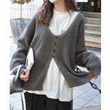 ヘルシーな肌見せで上品さを演出♪2way仕様の万能深Uニットカーディガン | Classical Elf  | 詳細画像33 