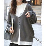 ヘルシーな肌見せで上品さを演出♪2way仕様の万能深Uニットカーディガン | Classical Elf  | 詳細画像34 