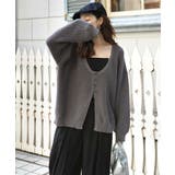 ヘルシーな肌見せで上品さを演出♪2way仕様の万能深Uニットカーディガン | Classical Elf  | 詳細画像35 