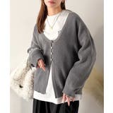 ヘルシーな肌見せで上品さを演出♪2way仕様の万能深Uニットカーディガン | Classical Elf  | 詳細画像42 