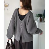 ヘルシーな肌見せで上品さを演出♪2way仕様の万能深Uニットカーディガン | Classical Elf  | 詳細画像46 