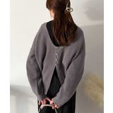 ヘルシーな肌見せで上品さを演出♪2way仕様の万能深Uニットカーディガン | Classical Elf  | 詳細画像54 