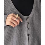 ヘルシーな肌見せで上品さを演出♪2way仕様の万能深Uニットカーディガン | Classical Elf  | 詳細画像60 