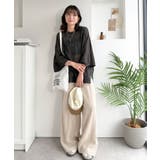 繊細な花柄編みで軽やかに魅せる♪ニュアンスフラワージャガードメッシュサマーニット | Classical Elf  | 詳細画像30 