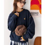 ゆるっと上品、やさしく映える。胸刺繍入り配色クルーネックオーバーサイズニット(長… | Classical Elf | 詳細画像36