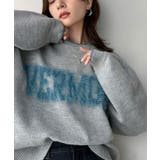 杢グレー | 今日は“ふわふわニット”を着て出かけよう♪フェザージャガードロゴ配色オーバーサイ… | Classical Elf