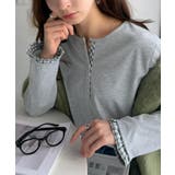 トレンドのチェック柄でアップデート!♪袖フリルチェック柄ドッキングヘンリートップ… | Classical Elf | 詳細画像16