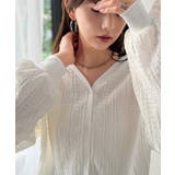 オフホワイト | こんなの欲しかった!を叶える一着。羽織りやすくて、主役級。フリルジャガードVネッ… | Classical Elf