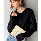 レイヤード風デザインでこなれ感アップ◎重ね着風配色リブカーディガントップス（長袖… | Classical Elf  | 詳細画像12 