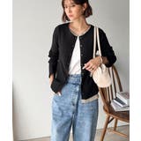 レイヤード風デザインでこなれ感アップ◎重ね着風配色リブカーディガントップス（長袖… | Classical Elf  | 詳細画像16 