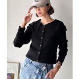 レイヤード風デザインでこなれ感アップ◎重ね着風配色リブカーディガントップス（長袖… | Classical Elf  | 詳細画像17 