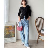 レイヤード風デザインでこなれ感アップ◎重ね着風配色リブカーディガントップス（長袖… | Classical Elf  | 詳細画像18 