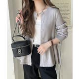 "メリハリ"シルエットで即きれい見え◎リブフリルペプラムカーデトップス（長袖） | Classical Elf  | 詳細画像18 