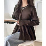 "メリハリ"シルエットで即きれい見え◎リブフリルペプラムカーデトップス（長袖） | Classical Elf  | 詳細画像26 