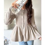 "メリハリ"シルエットで即きれい見え◎リブフリルペプラムカーデトップス（長袖） | Classical Elf  | 詳細画像30 