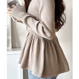 "メリハリ"シルエットで即きれい見え◎リブフリルペプラムカーデトップス（長袖） | Classical Elf  | 詳細画像38 