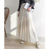 アイボリー | 揺れるたびに美しく。上品レディな大人フェミニン。ストレッチレース裾ティアードスカ… | Classical Elf