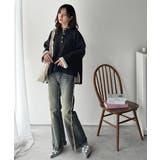 自然な華奢見え。さりげない配色でこなれ感を演出♪ダブルフェイス素材クルーネック配… | Classical Elf  | 詳細画像4 