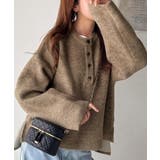 自然な華奢見え。さりげない配色でこなれ感を演出♪ダブルフェイス素材クルーネック配… | Classical Elf  | 詳細画像26 