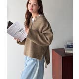 自然な華奢見え。さりげない配色でこなれ感を演出♪ダブルフェイス素材クルーネック配… | Classical Elf  | 詳細画像27 