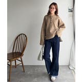 自然な華奢見え。さりげない配色でこなれ感を演出♪ダブルフェイス素材クルーネック配… | Classical Elf  | 詳細画像29 