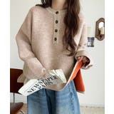 自然な華奢見え。さりげない配色でこなれ感を演出♪ダブルフェイス素材クルーネック配… | Classical Elf  | 詳細画像31 