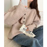 自然な華奢見え。さりげない配色でこなれ感を演出♪ダブルフェイス素材クルーネック配… | Classical Elf  | 詳細画像35 