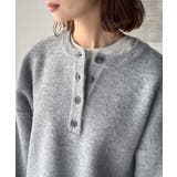 自然な華奢見え。さりげない配色でこなれ感を演出♪ダブルフェイス素材クルーネック配… | Classical Elf  | 詳細画像45 