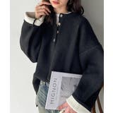 自然な華奢見え。さりげない配色でこなれ感を演出♪ダブルフェイス素材クルーネック配… | Classical Elf  | 詳細画像2 