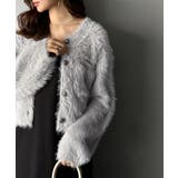 ライトグレー | ふわふわ素材がシーズンムードを盛り上げる♪シャギーカーディガン | Classical Elf 